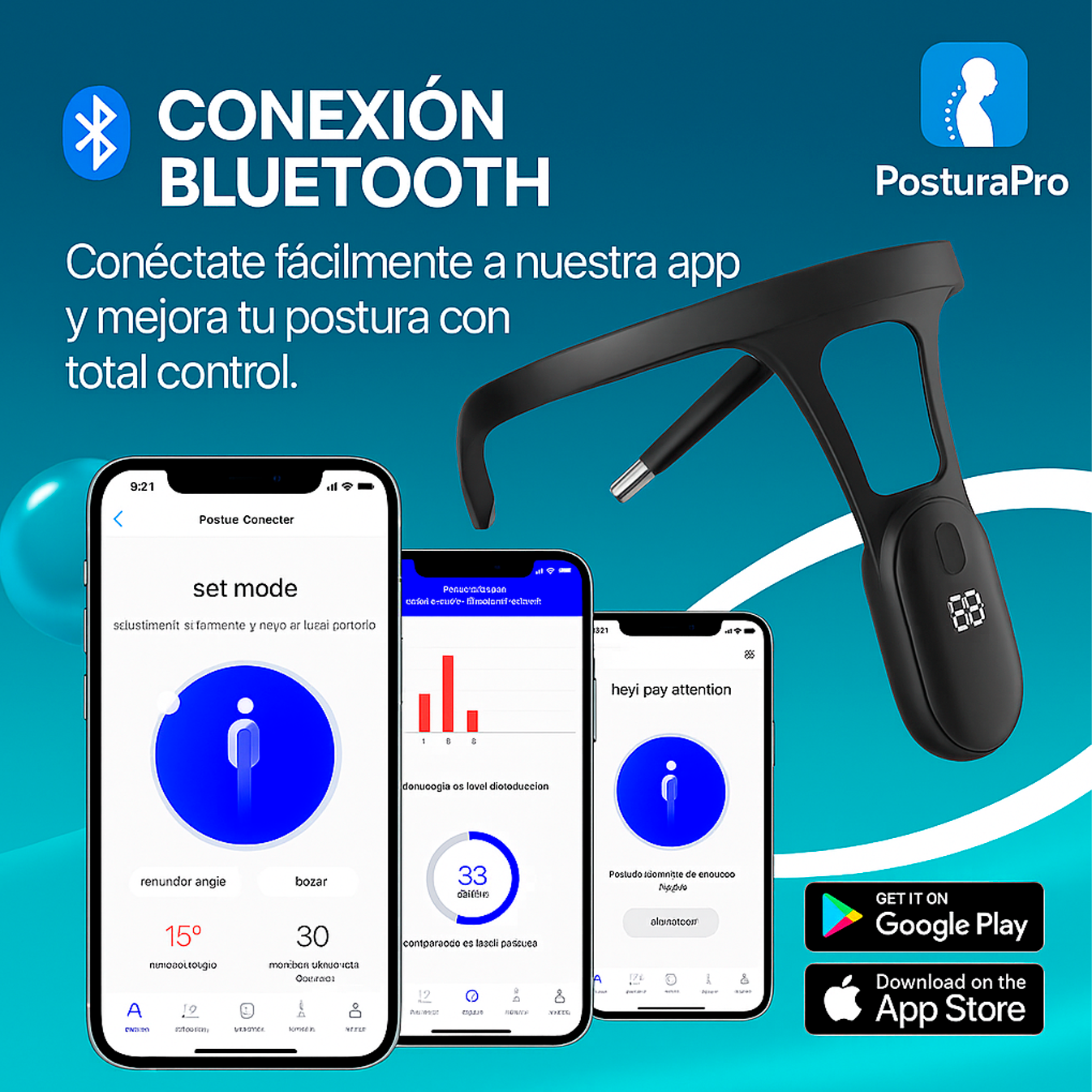 Corrector de Postura Inteligente PosturaPro™